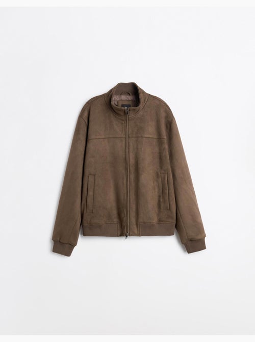 Chaqueta bomber de efecto ante, mo fashion - Kiabi Chaqueta bomber de efecto ante, mo fashion - Kiabi