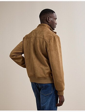 Chaqueta bomber de efecto ante, mo fashion