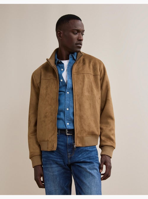 Chaqueta bomber de efecto ante, mo fashion - Kiabi Chaqueta bomber de efecto ante, mo fashion - Kiabi