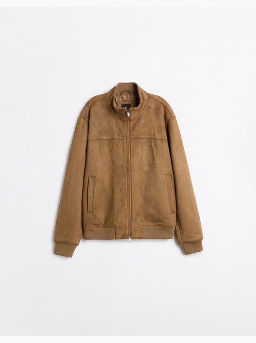 Chaqueta bomber de efecto ante, mo fashion - Kiabi Chaqueta bomber de efecto ante, mo fashion - Kiabi
