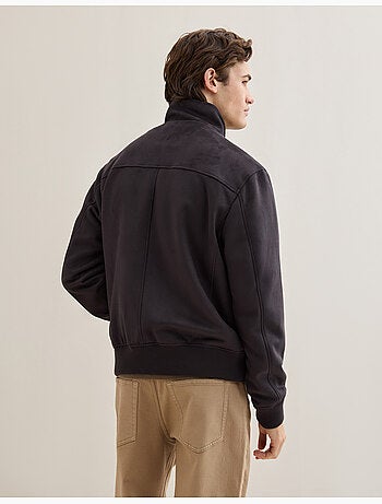 Chaqueta bomber de efecto ante, MO Fashion