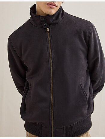 Chaqueta bomber de efecto ante, MO Fashion