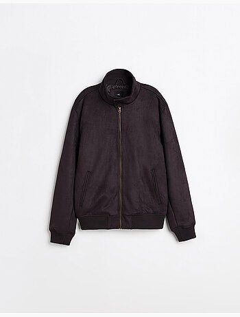 Chaqueta bomber de efecto ante, MO Fashion