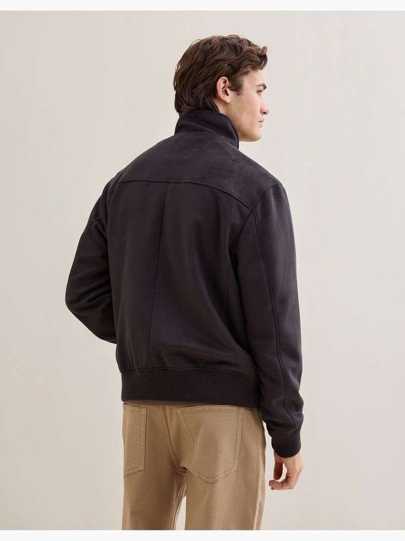 Chaqueta bomber de efecto ante, MO Fashion Marrón - Kiabi