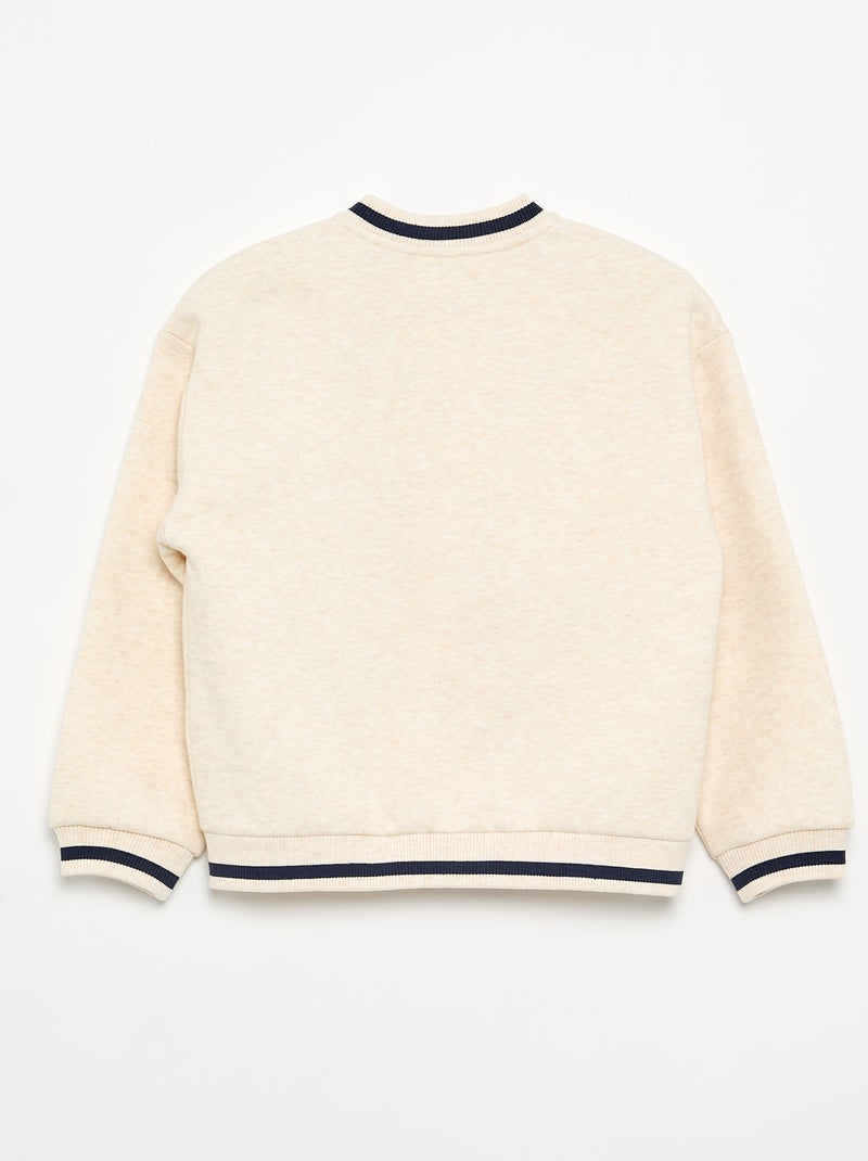 Chaqueta bomber de forro polar Beige - Kiabi