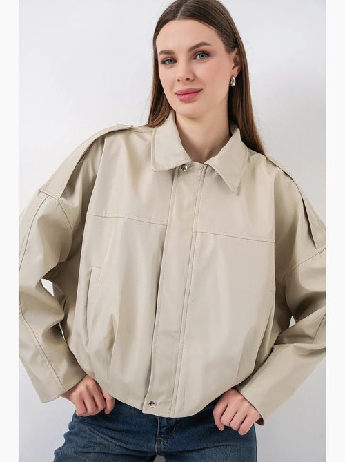 Chaqueta bomber de gabardina con cierre de cremallera bdart - Kiabi
