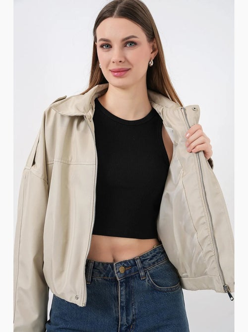 Chaqueta bomber de gabardina con cierre de cremallera bdart - Kiabi