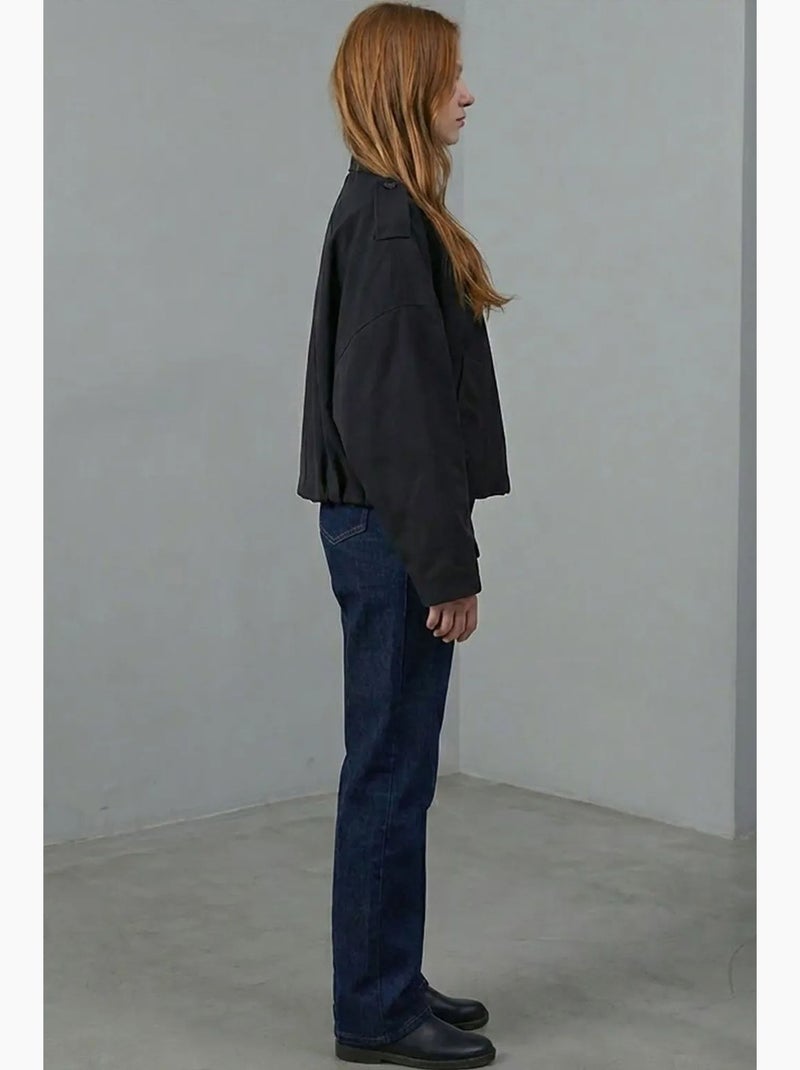 Chaqueta bomber de gabardina con cierre de cremallera bdart Negro - Kiabi