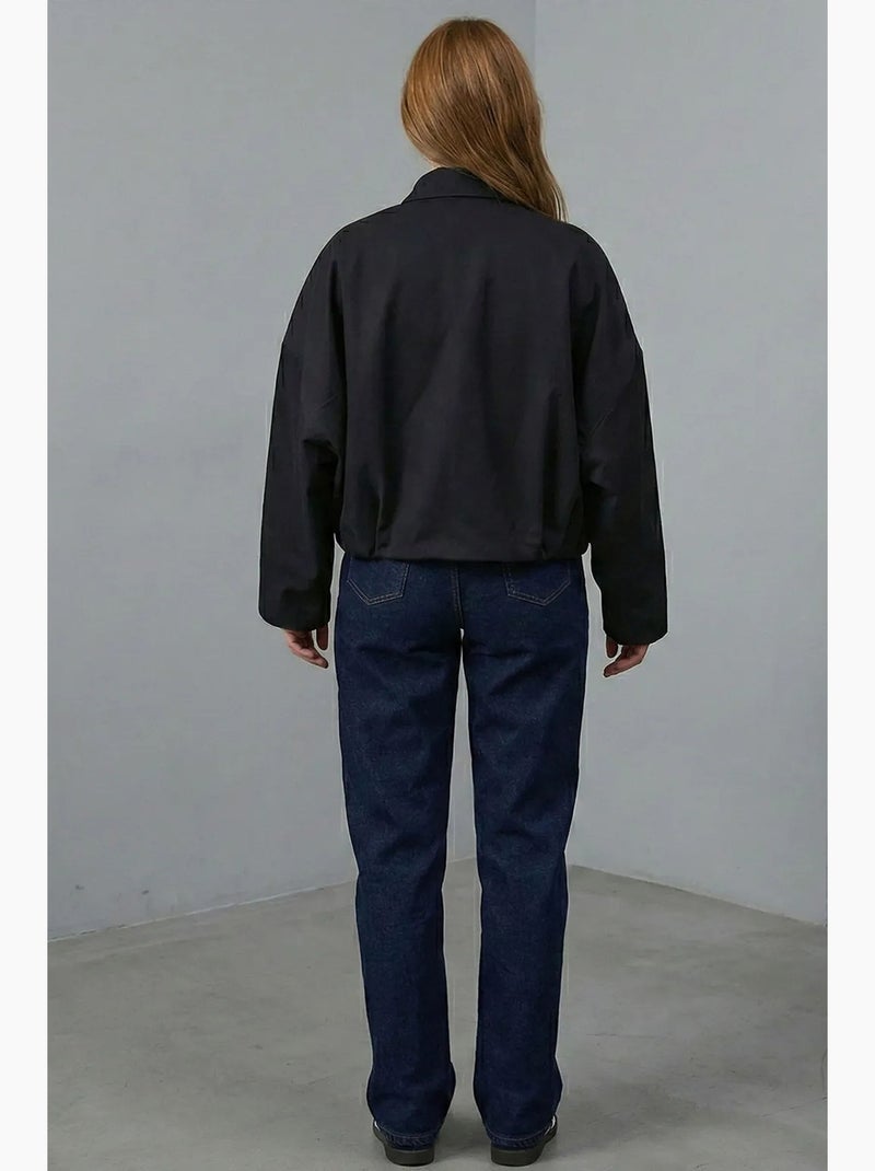 Chaqueta bomber de gabardina con cierre de cremallera bdart Negro - Kiabi
