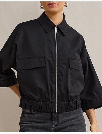 Chaqueta bomber de lino, mo fashion