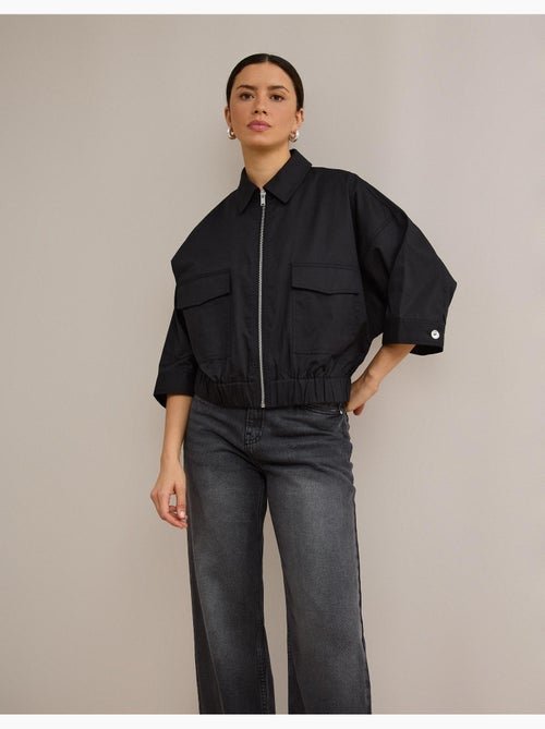 Chaqueta bomber de lino, mo fashion - Kiabi