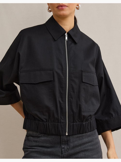 Chaqueta bomber de lino, mo fashion - Kiabi