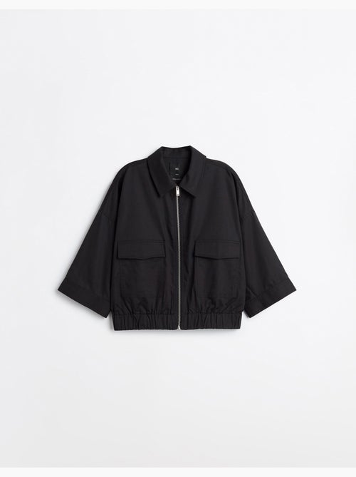 Chaqueta bomber de lino, mo fashion - Kiabi