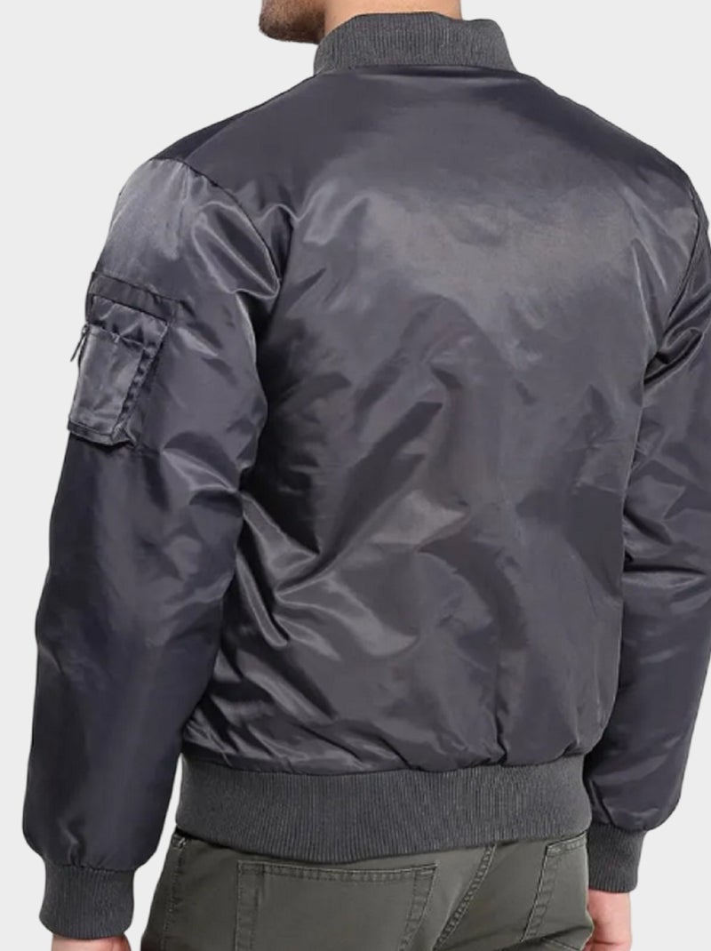 Chaqueta bomber Gris - Kiabi