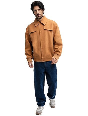 Chaqueta bomber lana hombre hombre gobi camel
