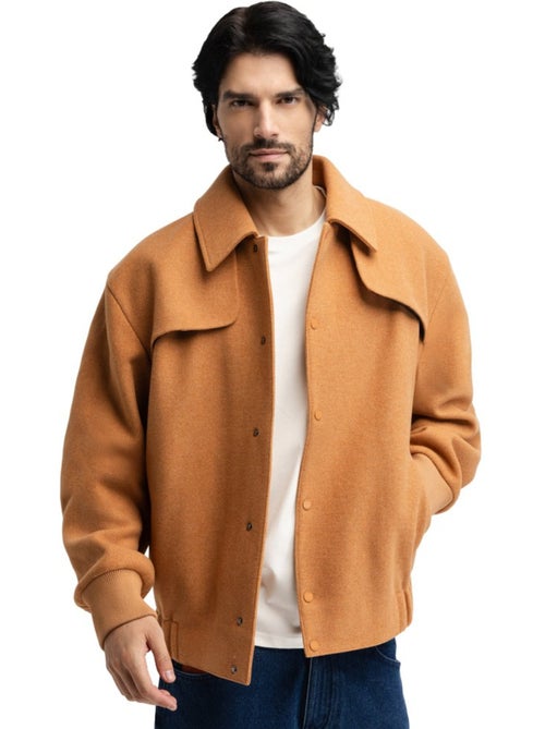 Chaqueta bomber lana hombre hombre gobi camel - Kiabi