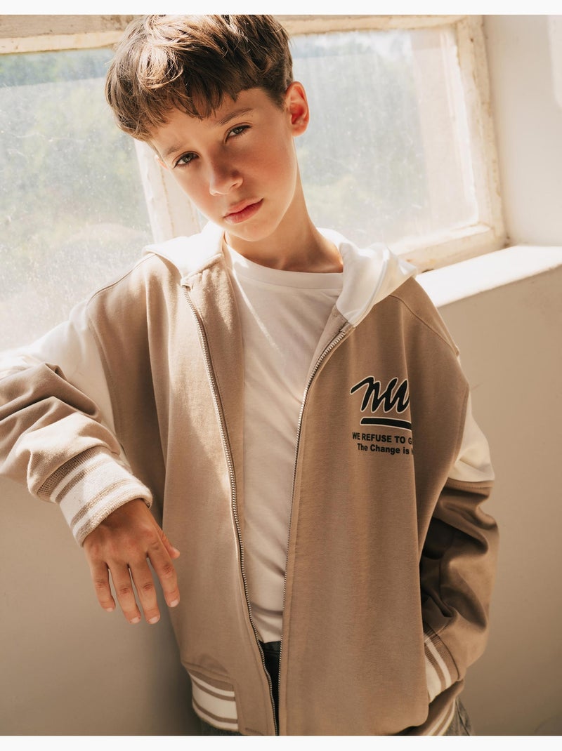 Chaqueta bomber, mo fashion Gris - Kiabi