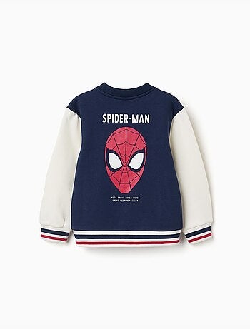 Chaqueta bomber perchada con estampado Spider-Man