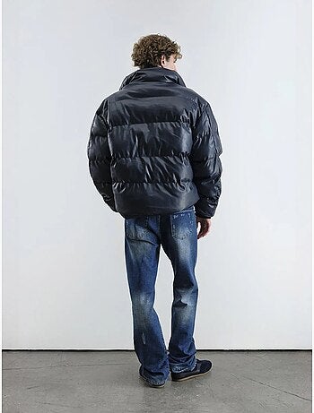 Chaqueta bomber texturizada con cierre de cremallera giesto