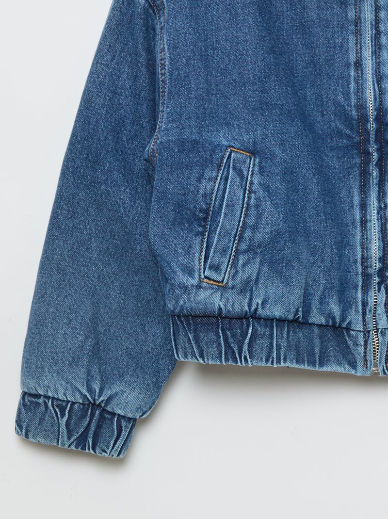 Chaqueta bomber vaquera Azul - Kiabi
