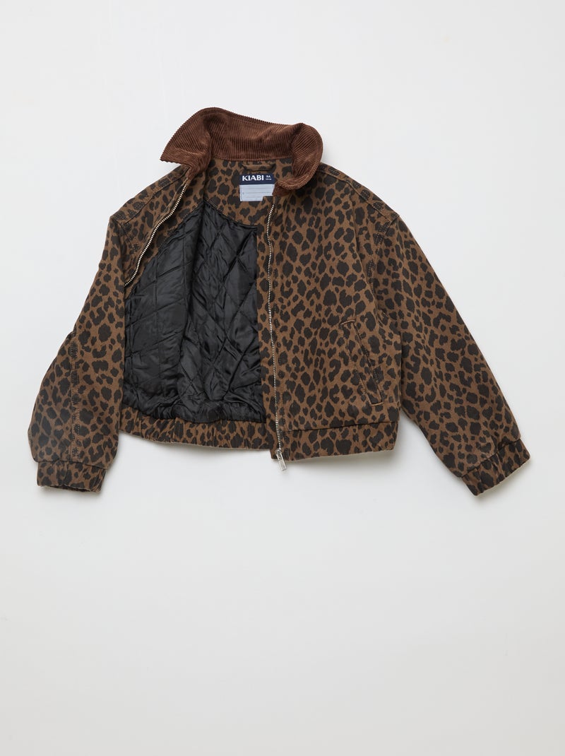 Chaqueta bomber vaquera Marron - Kiabi