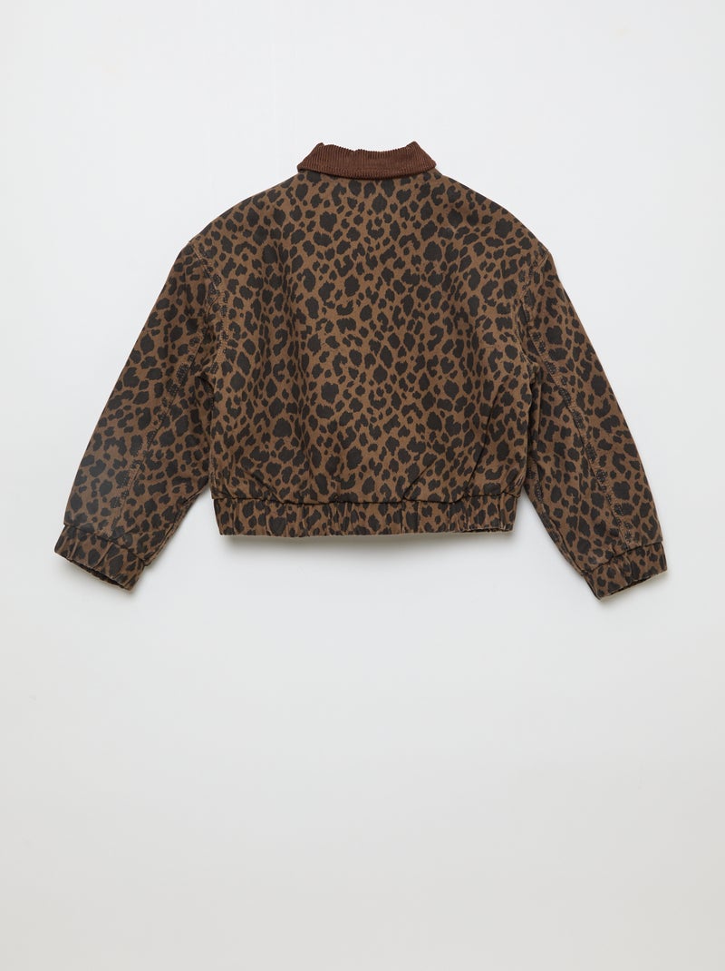 Chaqueta bomber vaquera Marron - Kiabi