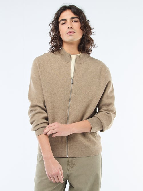 Chaqueta cálida con cremallera y cuello alto - Kiabi