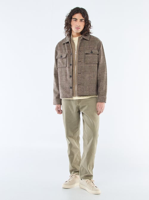 Chaqueta cálida con cremallera y cuello alto - Kiabi