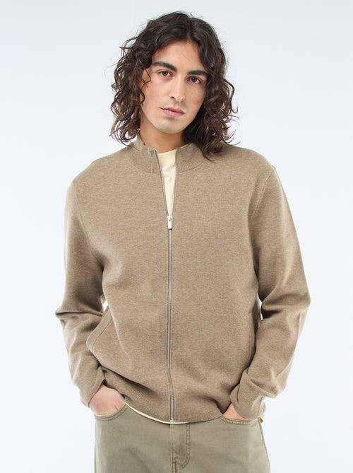 Chaqueta cálida con cremallera y cuello alto - Kiabi