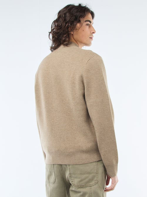 Chaqueta cálida con cremallera y cuello alto - Kiabi