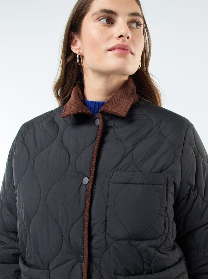 Chaqueta cálida reversible Negro - Kiabi