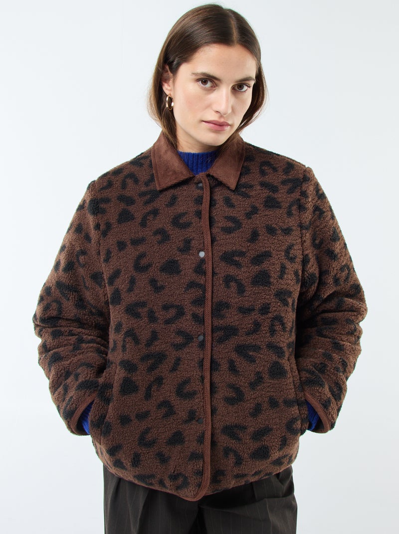 Chaqueta cálida reversible Negro - Kiabi