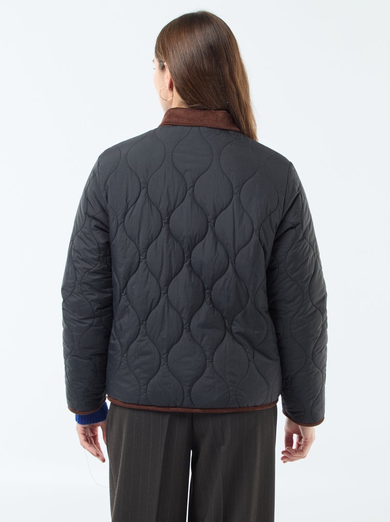 Chaqueta cálida reversible Negro - Kiabi
