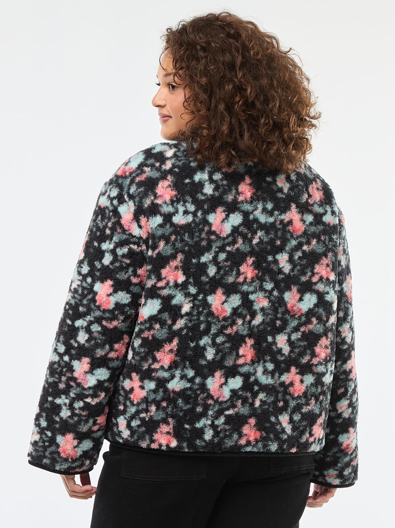 Chaqueta cálida workwear reversible con cierre a presión Kaki - Kiabi