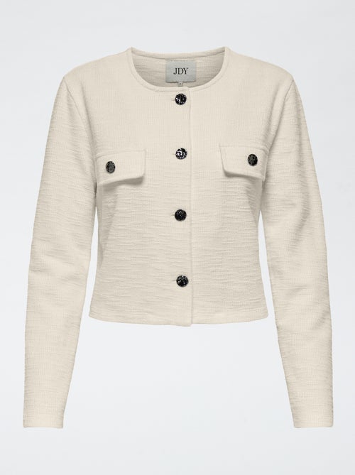 Chaqueta con abertura abotonada y bolsillos en el pecho - Kiabi