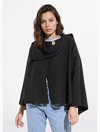 Chaqueta con botón joya de metal y bufanda - AFIBEL