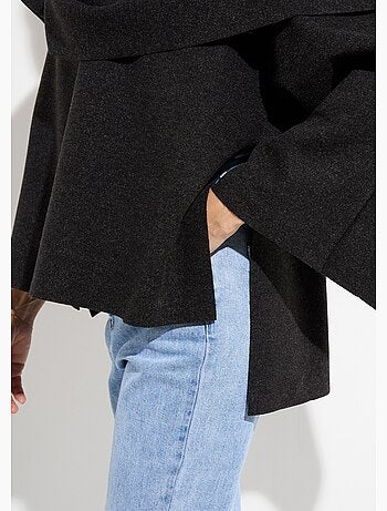 Chaqueta con botón joya de metal y bufanda - AFIBEL