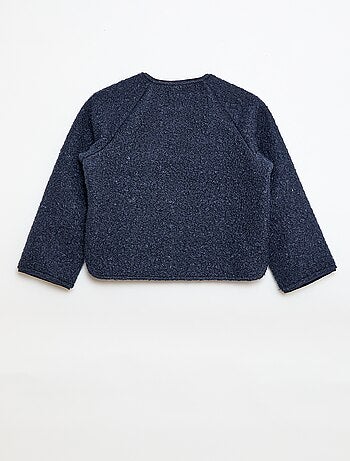 Chaqueta con botones a presión efecto borreguito