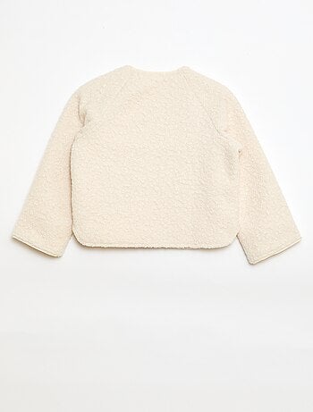 Chaqueta con botones a presión efecto borreguito