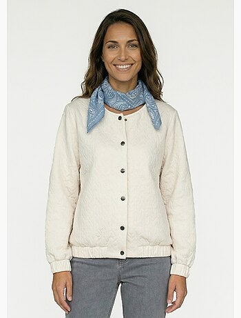 Chaqueta con botones a presión y efecto acolchado - Afibel