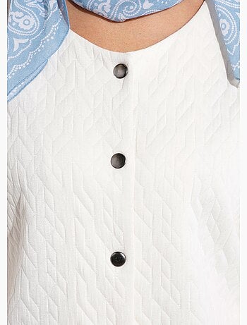 Chaqueta con botones a presión y efecto acolchado - Afibel