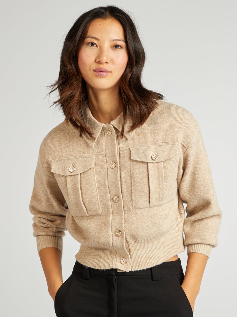 Chaqueta con botones de fantasía BEIGE - Kiabi