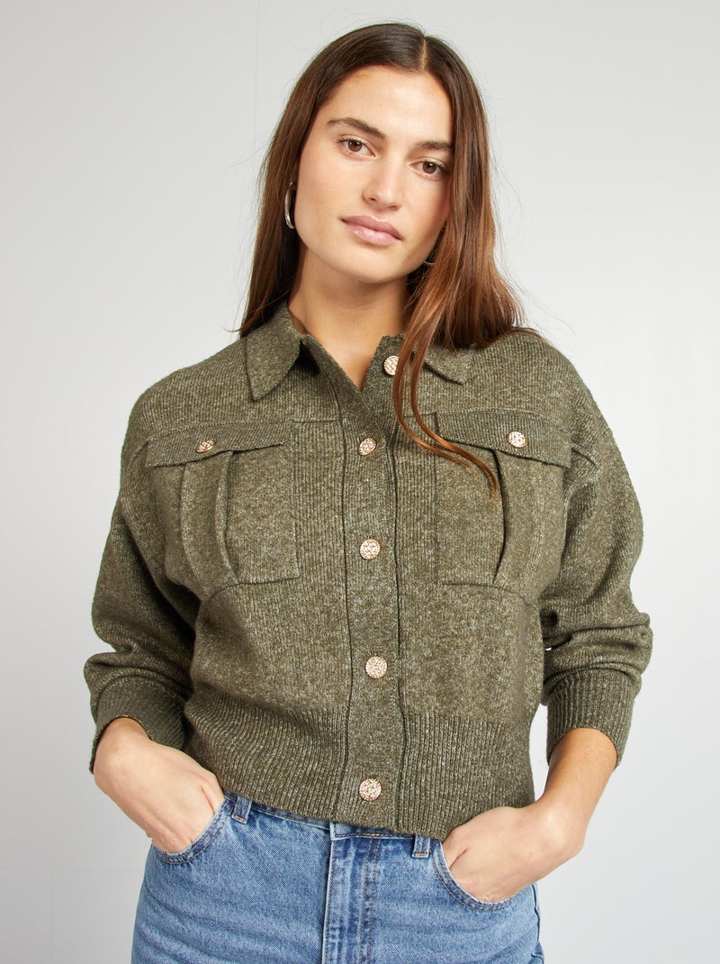 Chaqueta con botones de fantasía KAKI - Kiabi