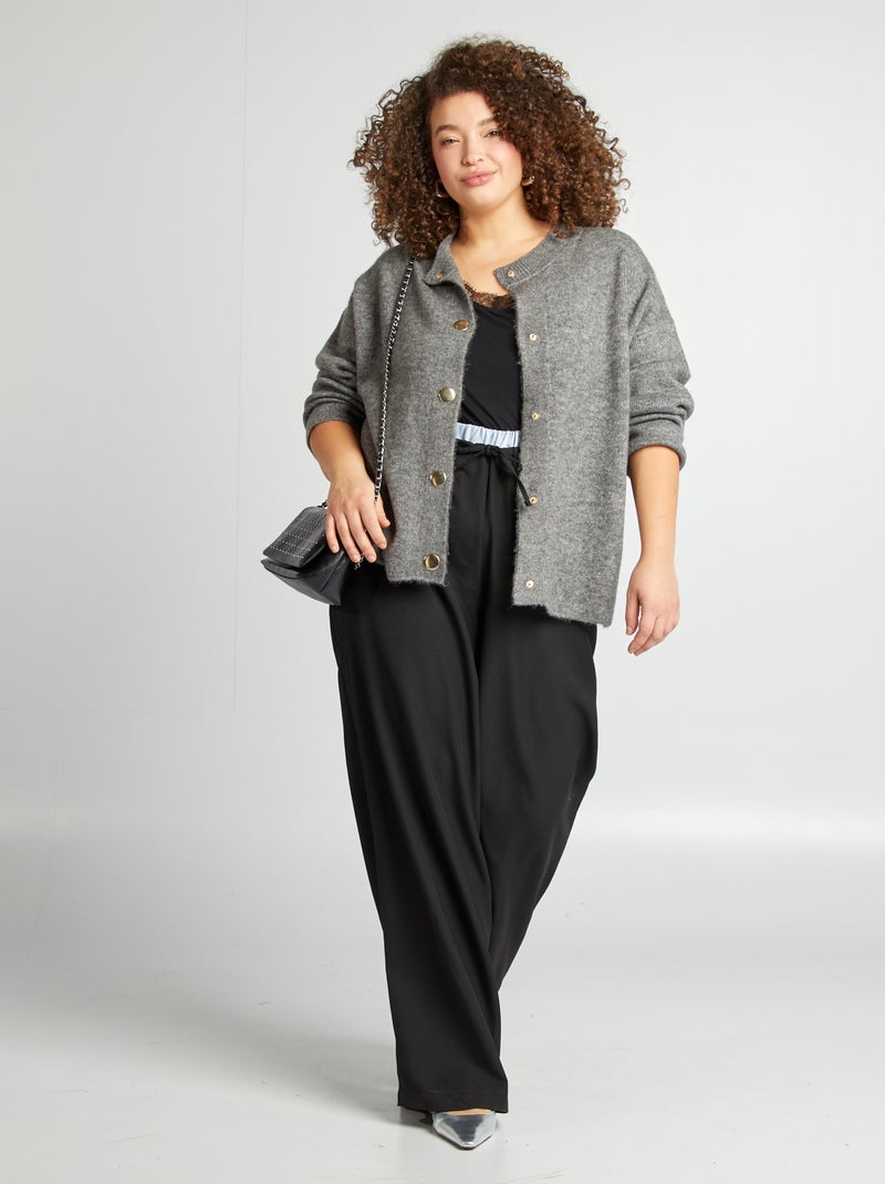 Chaqueta con botones dorados GRIS - Kiabi