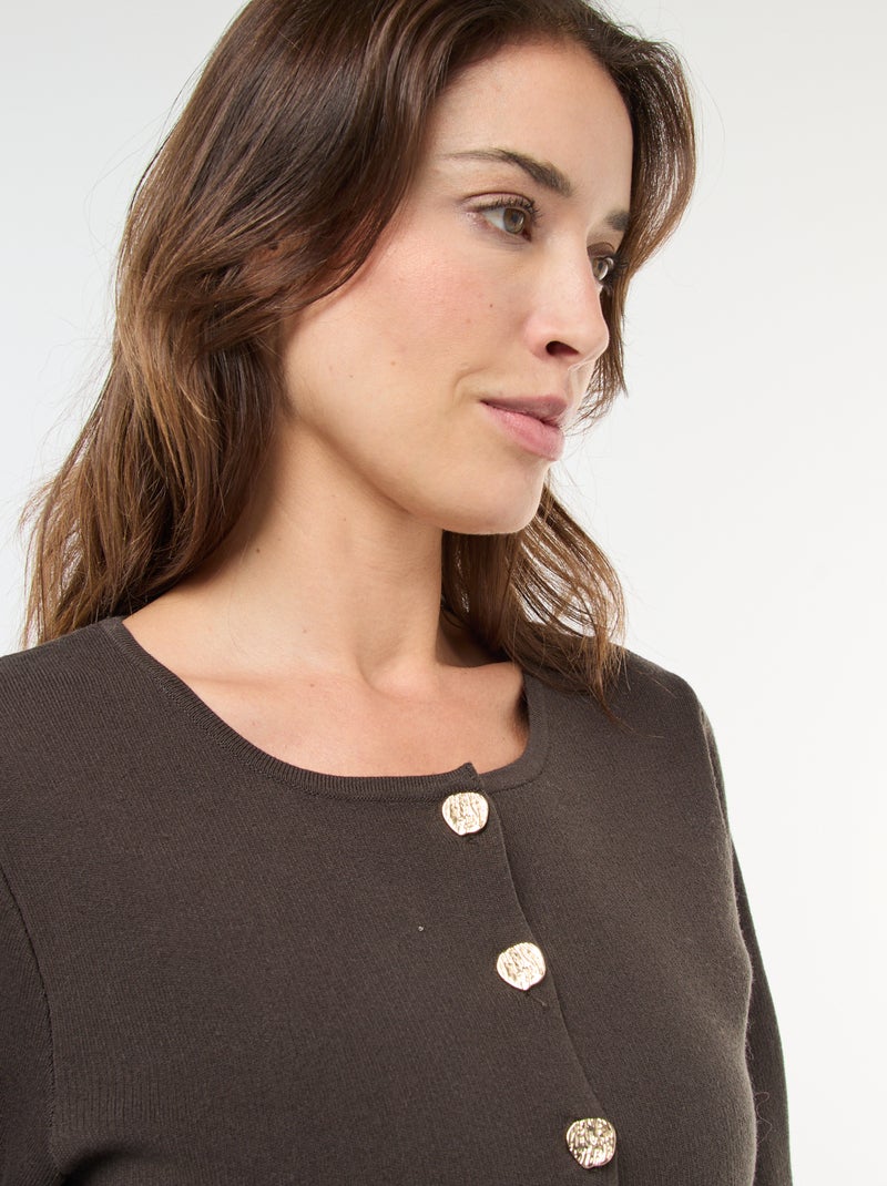 Chaqueta con botones dorados Negro - Kiabi
