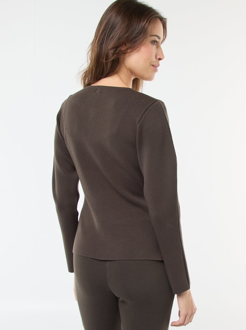 Chaqueta con botones dorados Negro - Kiabi