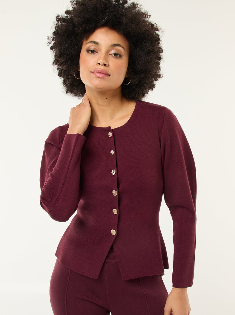 Chaqueta con botones dorados Rojo - Kiabi