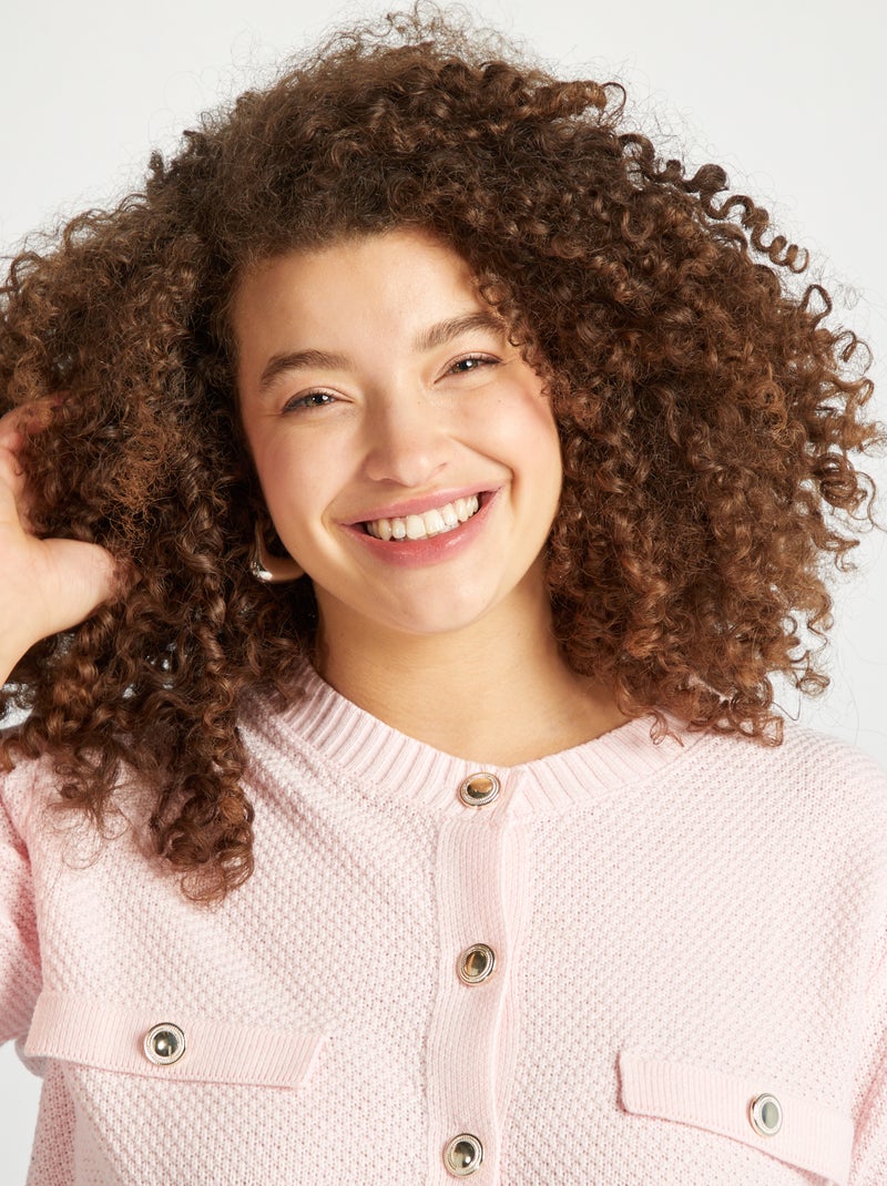 Chaqueta con botones plateados ROSA - Kiabi