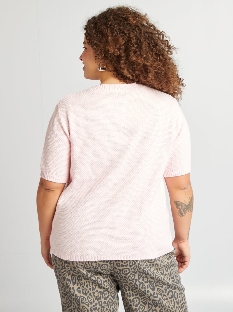 Chaqueta con botones plateados ROSA - Kiabi