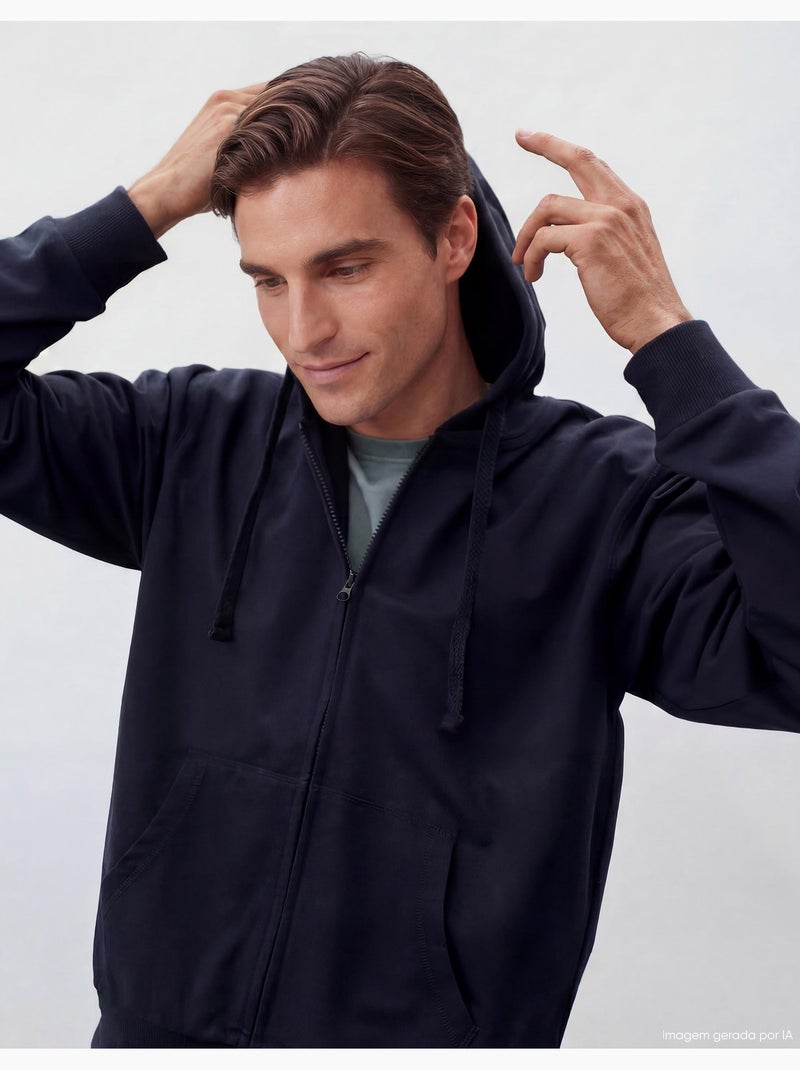 Chaqueta con capucha de jersey, MO Fashion Azul - Kiabi